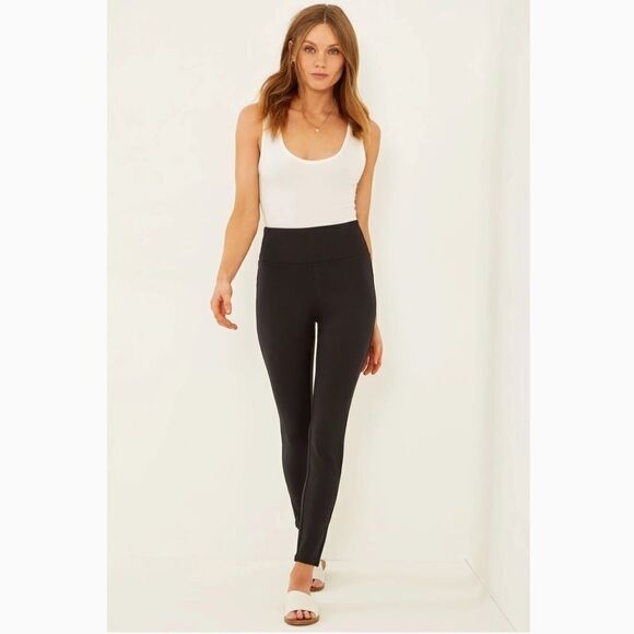 Three Dots Slim Ponte Pants - Picture 1 of 5